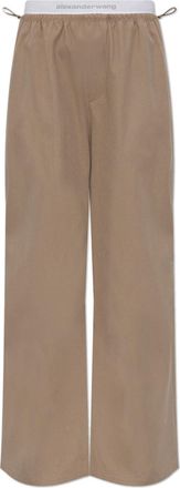 Alexander Wang Double Layer Cotton Wide-Leg Pants