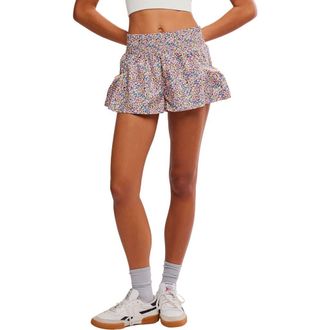 Free People FP Movement Get Your Flirt On Shorts in Ditsy Peach Combo at Nordstrom, Size X-Large