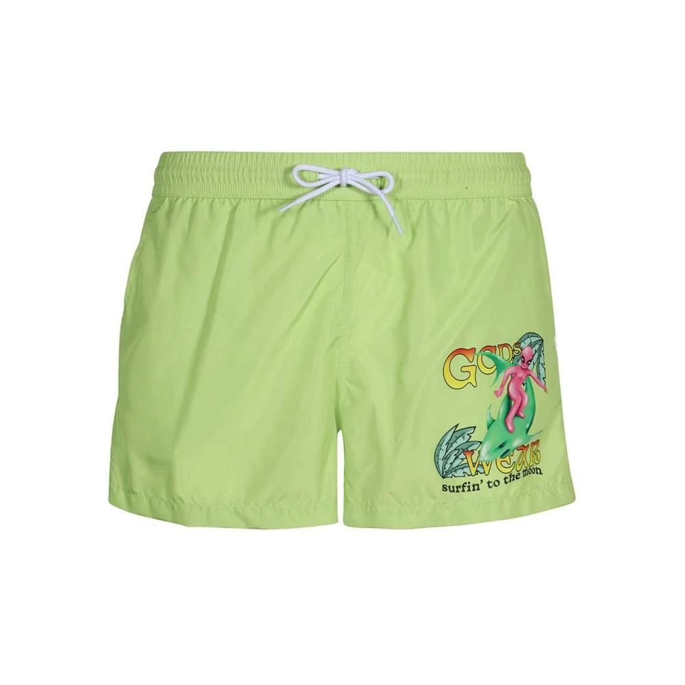 GCDS Gcds, Uomo, Costumi da bagno, Verde, 2Xl, new da 129,00