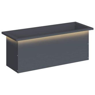 vidaXL Jardinera Para Jard&iacute;n Con Luces Led Antracita 30 X 80 X 30 Cm Vidaxl