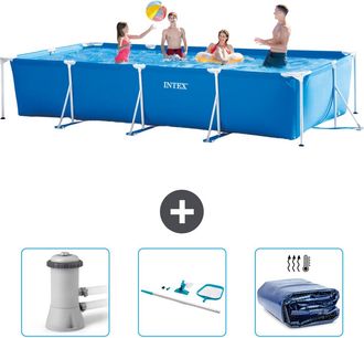 Intex Piscina Con Estructura Rectangular - 450x220x84 Cm - 6-piezas Scb81