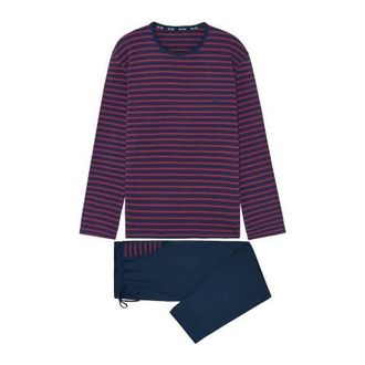 HOM Carson Long Pajama Set in Navy Stripes at Nordstrom, Size Xx-Large
