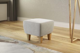 HOME AFFAIRE Polsterhocker »Viva« mit Eichenfüssen