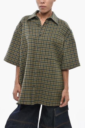 Darkpark Camicia VALE In Lana Vergine e Cashmere a Quadri con Taschino Darkpark
