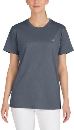 Dalix Womens Lil Smile Jersey Relaxed Tee in Vintage Navy at Nordstrom, Size Xx-Large