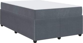 vidaXL Estructura De Cama Con Colch&oacute;n Gris Oscuro 120 X 190 Cm Vidaxl