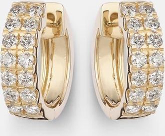 Stone and Strand Orecchini Twin in oro 14kt con diamanti