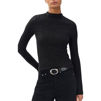 Rag & Bone Francesca Merino Wool Crop Sweater in Charcoal at Nordstrom Rack, Size Medium