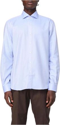 Fay Formal Shirts, male, Blue, Size: 3XL Elegant Oxford Dress Shirt