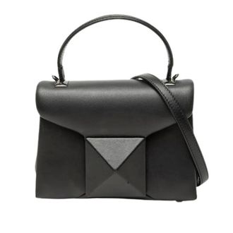 Valentino Pre-owned One Studs Leather 2way Bag - Dames - Pre-owned - Zwart - Maat: ONE Size Leer