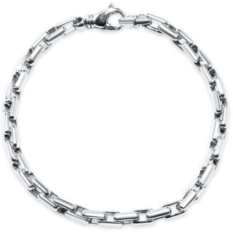 Pompeii3 Mens Round & Box Like 14k Gold (28gram) or Platinum (45gram) 5.5mm Link Bracelet 8.5