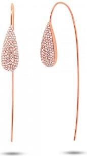 Allurez 0.69ct 14k Rose Gold Diamond Pave Earrings