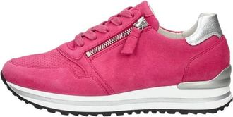 Gabor Veterschoenen Laag - Dames - Sneakers - Roze - 37 1/2 EU - Leer - Schoenen