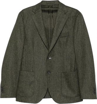 Luigi Bianchi Mantova Brando Blazer - Heren - Blazers - Groen - 2XL - Jassen