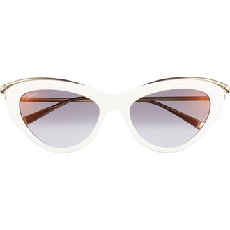Cartier 55mm Gradient Cat Eye Sunglasses in White at Nordstrom