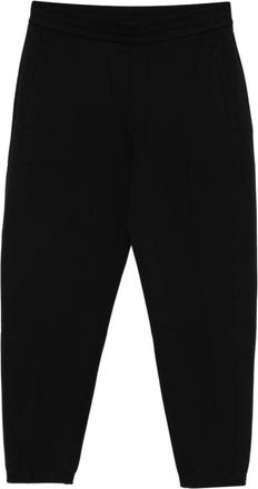Emporio Armani Joggingbroek van dubbele jersey - Heren - Sweatpants - Zwart - S - Katoen - Broeken