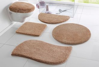 My Home Badematte »Merida, Badvorleger, Badezimmer Teppich« Höhe 32 mm rutschhemmend beschichtet fussbodenheizungsgeeignet schnell trocknend strapazierfähig B