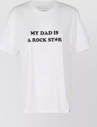Stella McCartney cotton slogan print short sleeve t-shirt