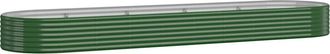 vidaXL Jardinera Arriate Acero Galvanizado Verde 396x100x36 Cm Vidaxl