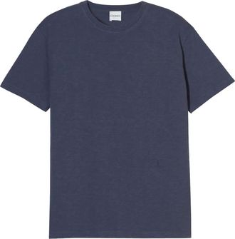 Closed T-shirt van biologisch katoen - Blauw