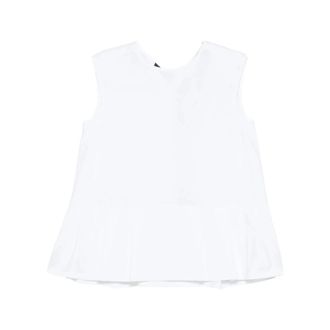 Max Mara Sleeveless Tops, female, White, Size: XS Brava Poplin Top