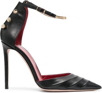 HARDOT chain-detail pointed-toe pumps - women - Calf Leather/Calf Leather/Calf Leather - 36 - Black