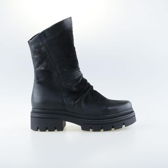 Mjus Boots van geplooid su&egrave;deleer