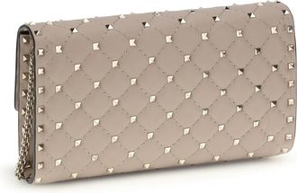 Valentino Garavani Womens Shoulder Bag Rockstud Spike Nappa Powder Pink