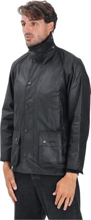 Barbour Jassen, Heren, Zwart, XL, Katoen, Zwarte Waterdichte Jas Bedale Stijl