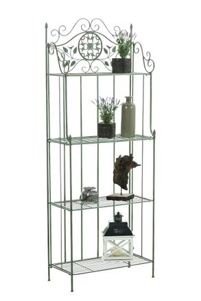 Clp Estanter&iacute;a De Hierro Plegable Flora Verde Antiguo