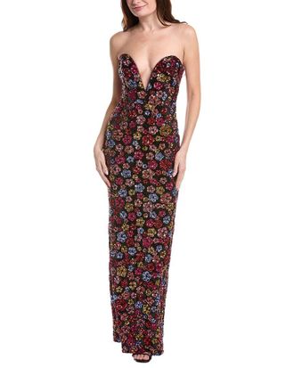 Marchesa Embellished Column Gown