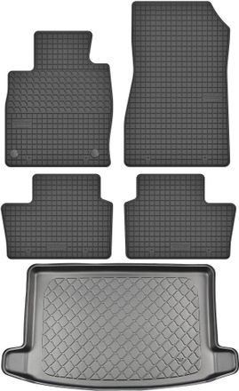 OEM Nissan Juke Ii F16 Suv Desde Septiembre De 2019. Juego: Alfombrillas De Goma Para Coche + Alfombrilla Para Maletero