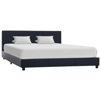 vidaXL Estructura De Cama Sin Colch&oacute;n Cuero Sint&eacute;tico Negro 120x200 Cm Vidaxl