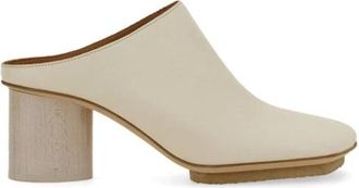 Uma Wang Zapatos de tac&oacute;n de punta con textura - Shoes - Mujer - Blanco - 40 EU