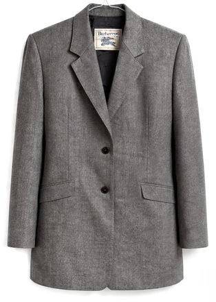 Burberry Grey Vintage Wool Blazer Size M