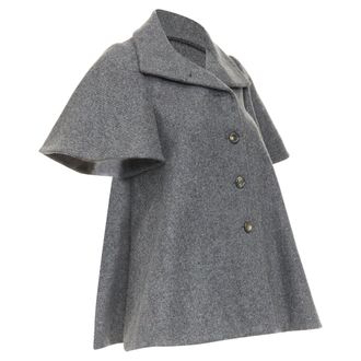 Marni wool blend flannel flutter short jacket