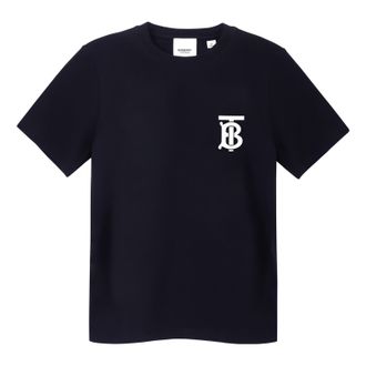 Burberry Mens Burberry Pattern Cotton Loose Classic Short Sleeve Black 80174841