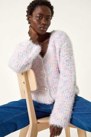 Roman Contrast Knit Cardigan