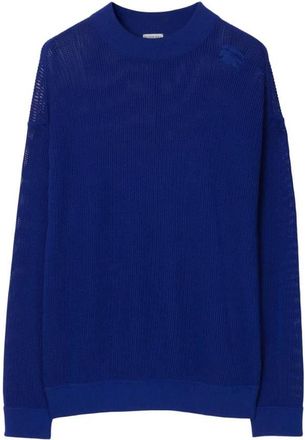 Burberry EKD Silk Cotton Mesh Sweater, Size X-Large