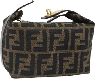 Fendi Pre-owned Mini Bags, female, Brown, Size: ONE SIZE Pre-owned Canvas Mini Bag