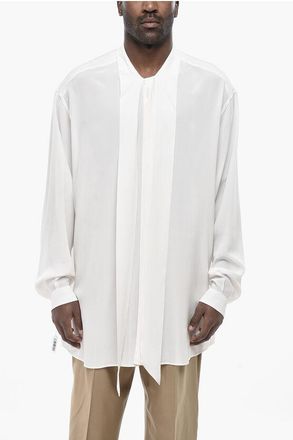 Dolce & Gabbana Silk Chiffon Tie-Neck Shirt size 40