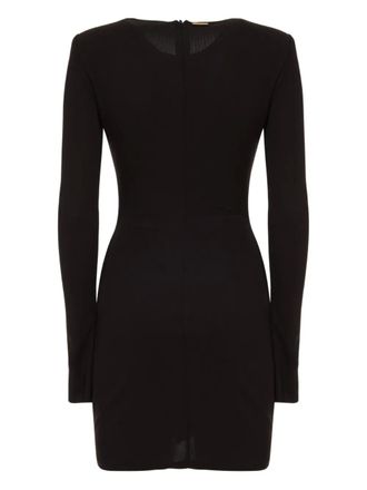 Just Cavalli long-sleeve draped dress - Black