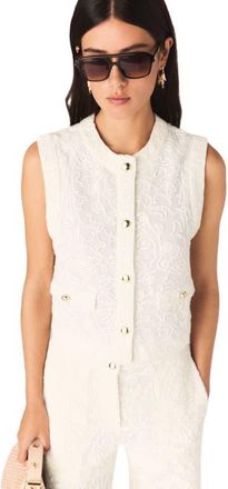 Maje Guipure lace jacket in Ecru at Nordstrom, Size X-Small