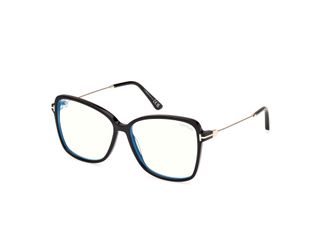 Tom Ford Blue Light Block Browline Ladies Eyeglasses FT5953-B 001 55