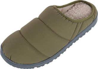 Isotoner Mens Crinkled Tech Puffer Hoodback Slipper