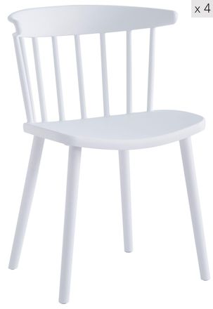 Nordlys Set of 4 Indoor Outdoor Chairs in White
