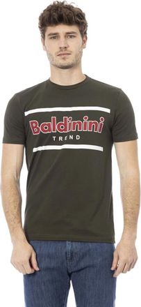 Baldinini Korte Mouw Ronde Hals T-shirt - Heren - T-shirts - Groen - XS - Tops