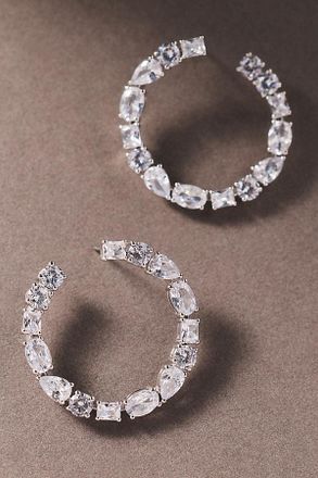 Nadri Runway Front-Back Hoop Earrings