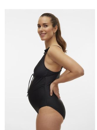 Mama Licious Umstandsbadeanzug MAMALICIOUS MLNEWRUSSEL SWIMSUIT 2F A. NOOS, Damen, Gr. XS (34), N-Gr, schwarz, Elasthan, Polyester, unifarben, Badeanz&uuml;ge Umstandsb