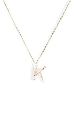 Girls Crew Flutterfly Initial Necklace in Gold at Nordstrom